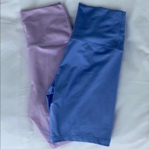 Lavender & Blue Biker Shorts Duo